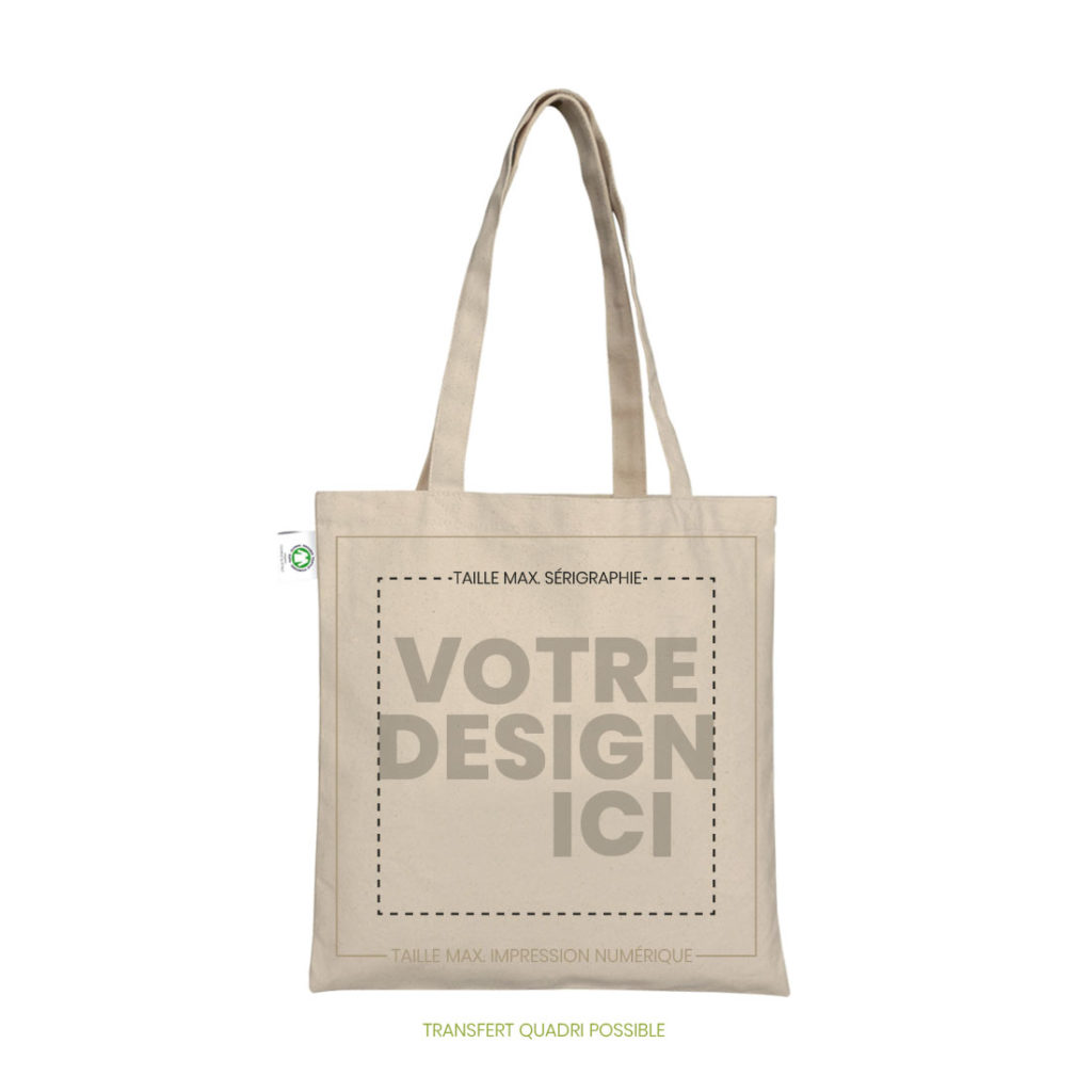 Tote bag personnalisé Impression dès 100 pièces Sac personnalisable net