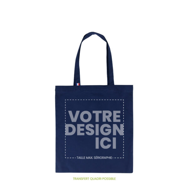 tote bag personnalisé bleu marine made in France