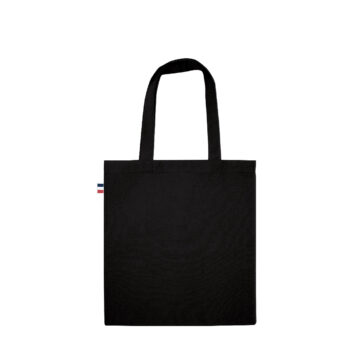 tote bag made in france noir à personnaliser