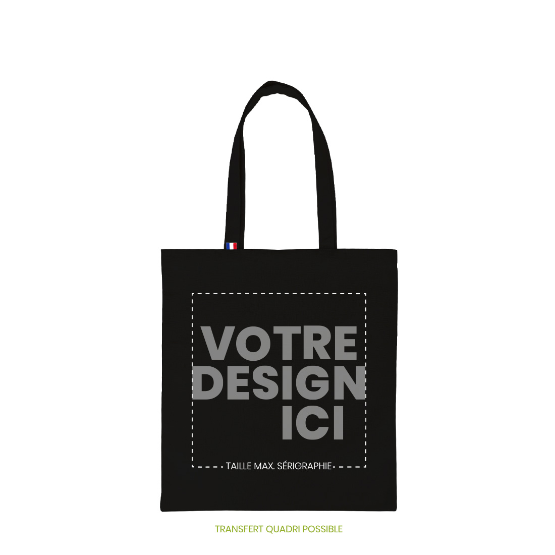 tote bag personnalisé made in France noir